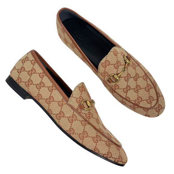 Gucci Jordaan GG Monogram Horsebit Loafer Ruggine Rust Size 40.5 - Picture 1 of 14